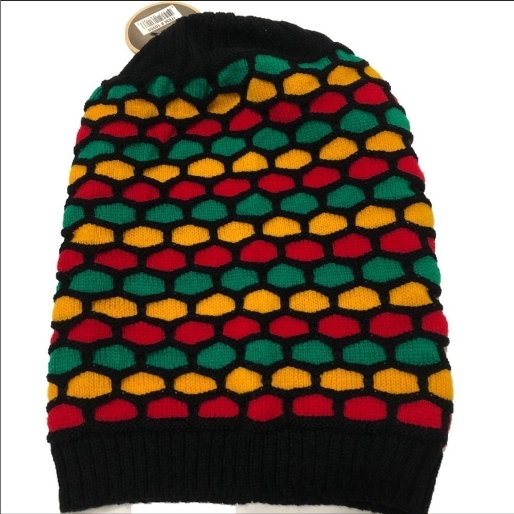 Rastafarian Red, Green, and Yellow Beanie